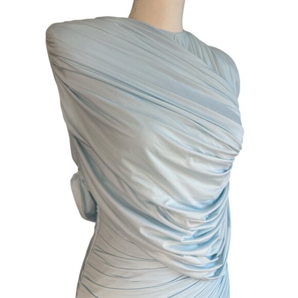 Deme by Gabriella Lisette Dress in Icy Blue Small New Womens Maxi Gown Cut out - Picture 9 of 11